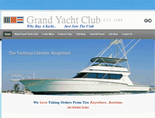 Tablet Screenshot of grandyachtclub.com